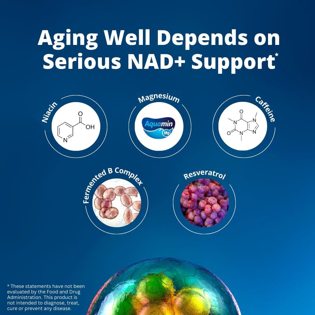 Suplemento NR, aumenta niveles NAD+ hasta 50%, vegano