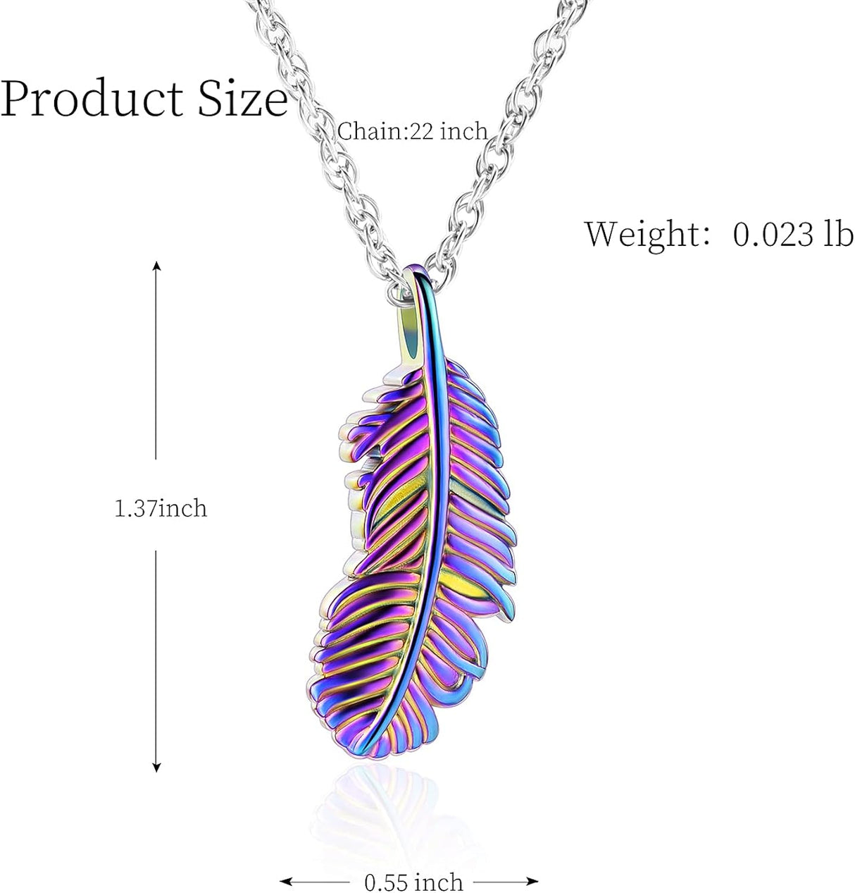 Collar de urna de ala de plumas shajwo para cenizas, Lila