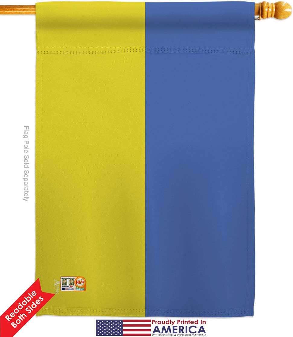 Kit de banderas de Ucrania para casa de jardín, nacionalidad regional, nación internacional, país, área particular, pequeño regalo decorativo, cartel de doble cara, fabricado en Estados Unidos, 28 x 40 pulgadas