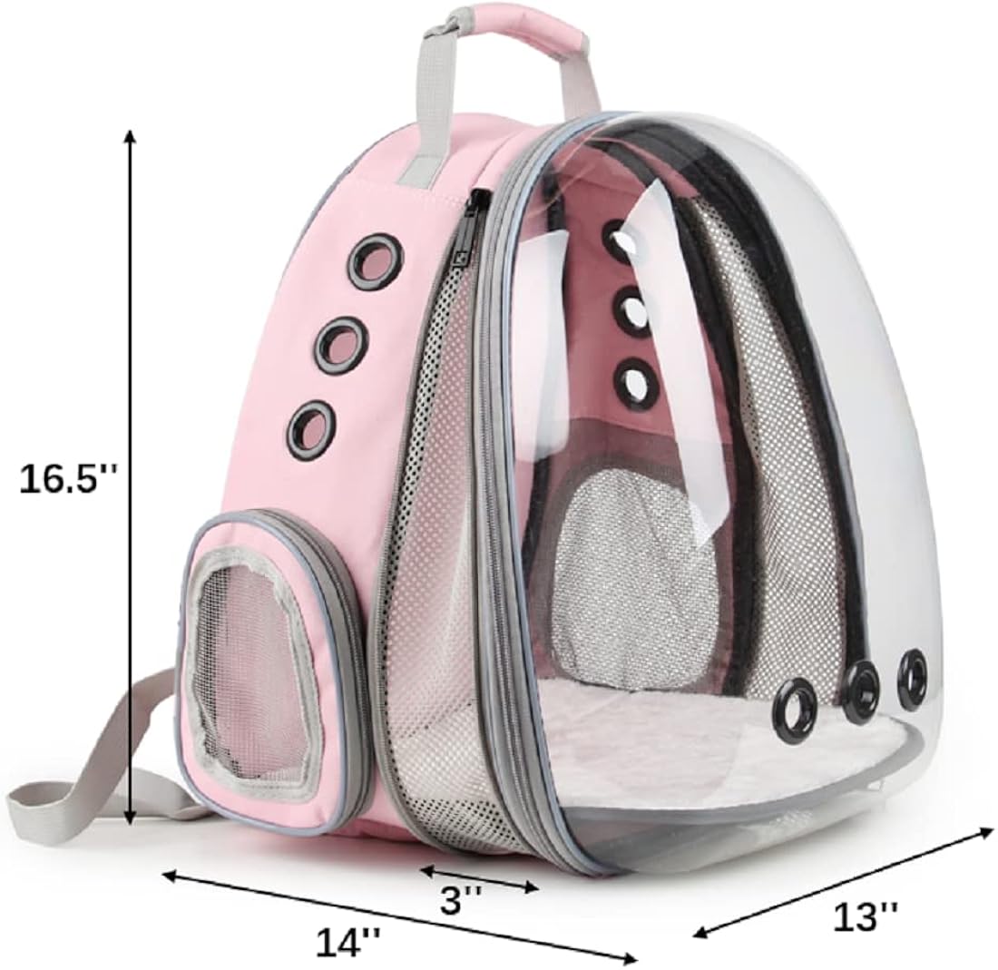 Mochilas para Gatos Aprobado por aerolíneas color rosado
