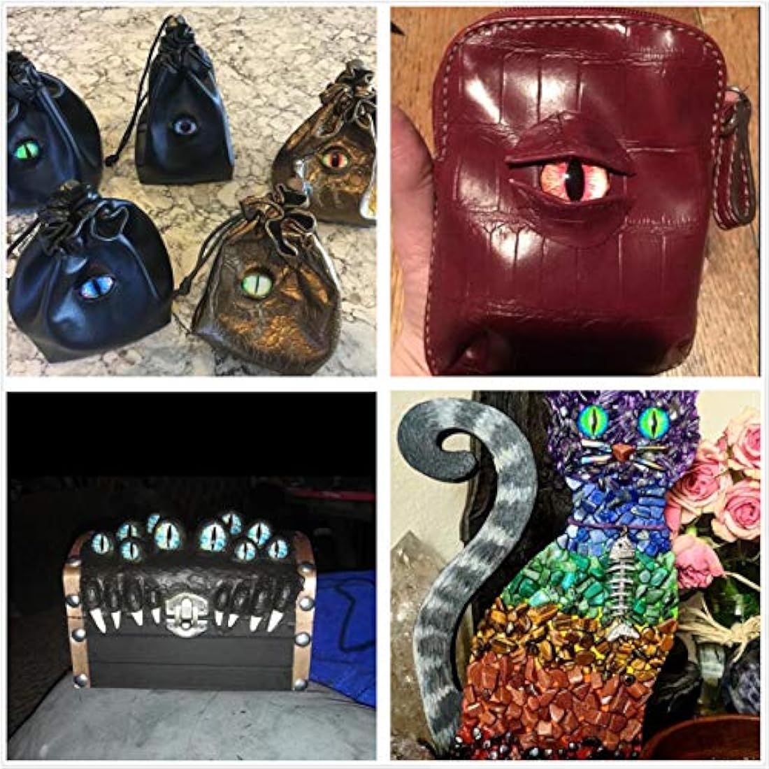 60 piezas mixtos Dragon Eyes colgante Ajustes