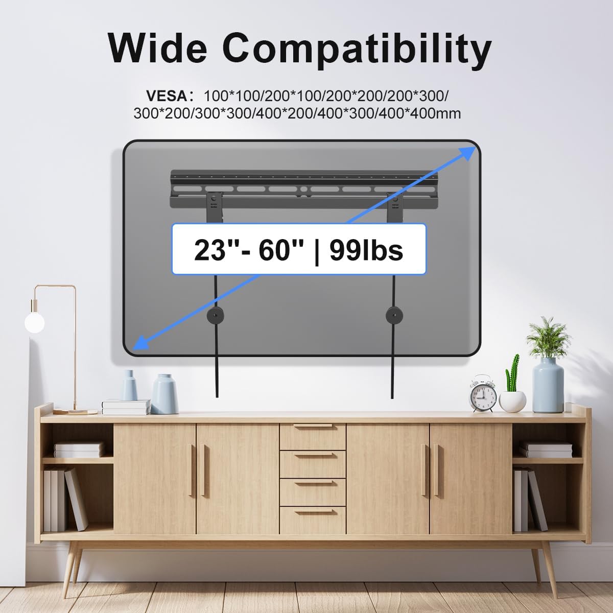 Soporte de TV Suptek, montaje sin perforación, modelo MF8
