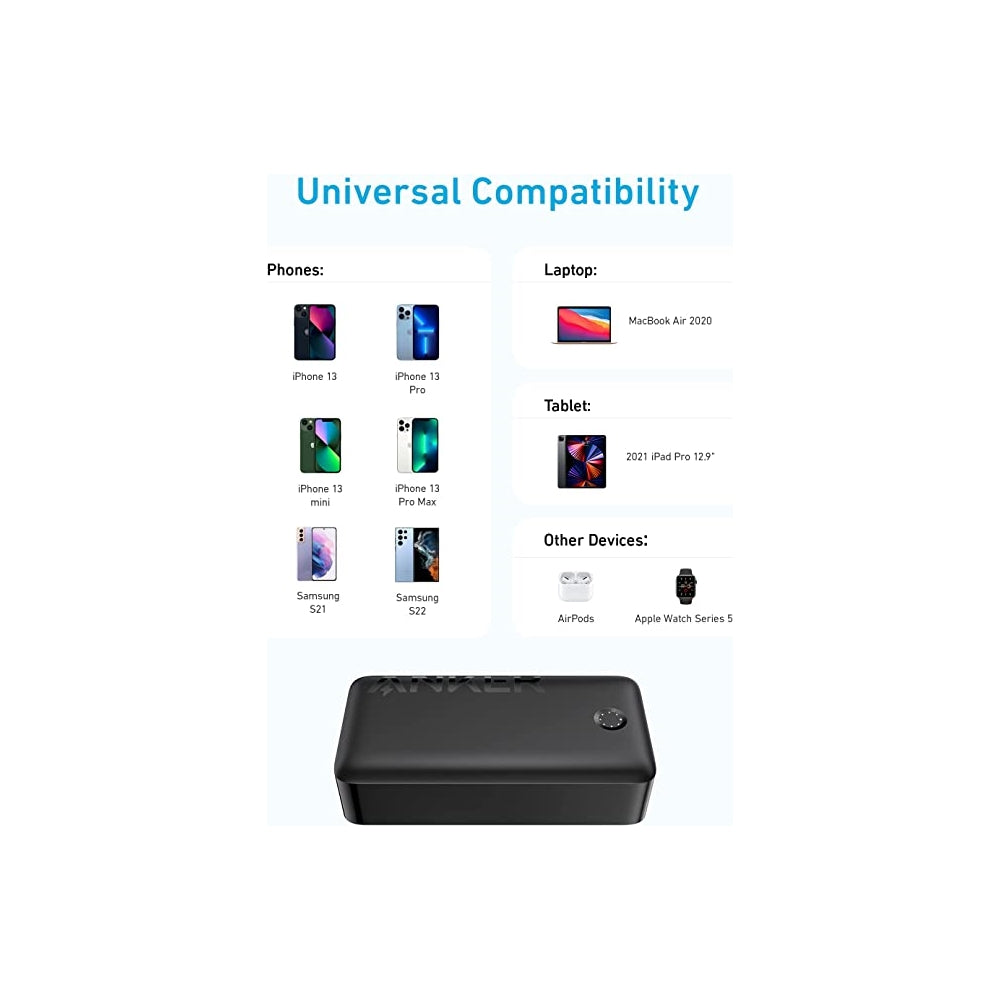 Cargador portátil de 30 W con carga USB-C de alta velocidad