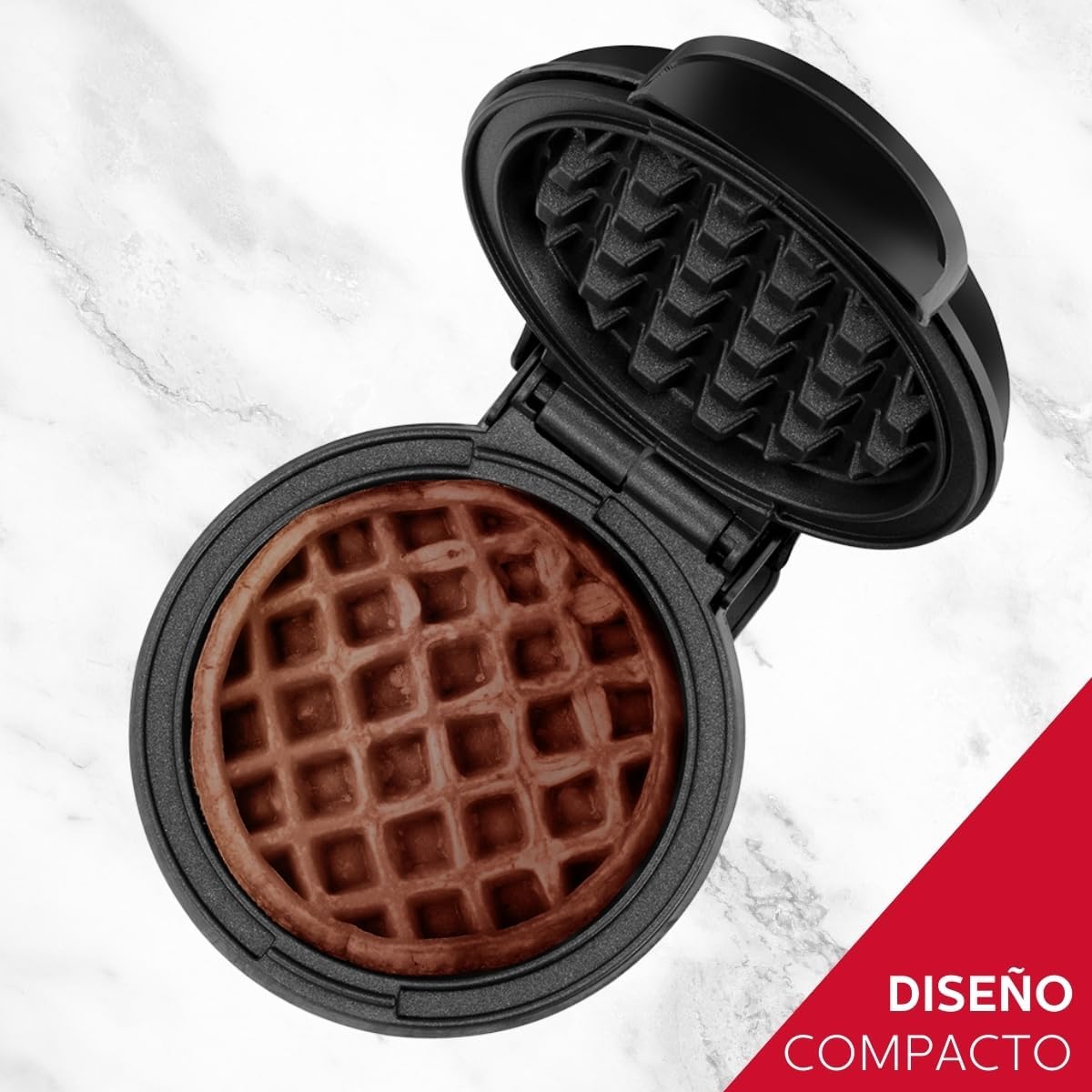 Mini Waffle Maker Holstein, Antiadherente, 4 pulgadas, Rápido