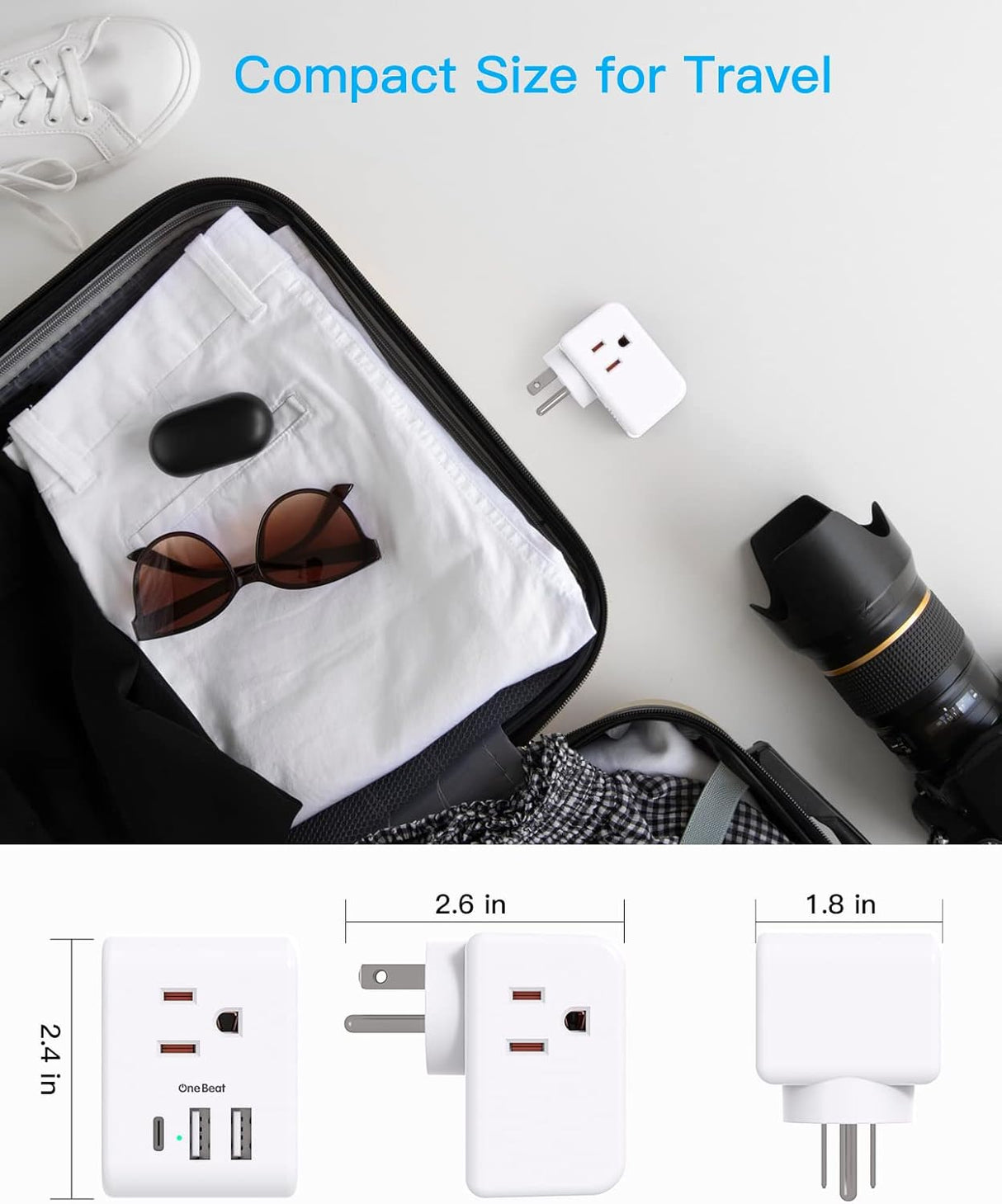 Extensor de toma de corriente múltiple, regleta de alimentación