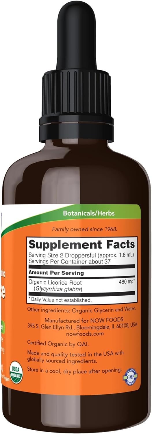 Raíz de Regaliz Orgánica 2 fl oz - NOW Foods Suplementos