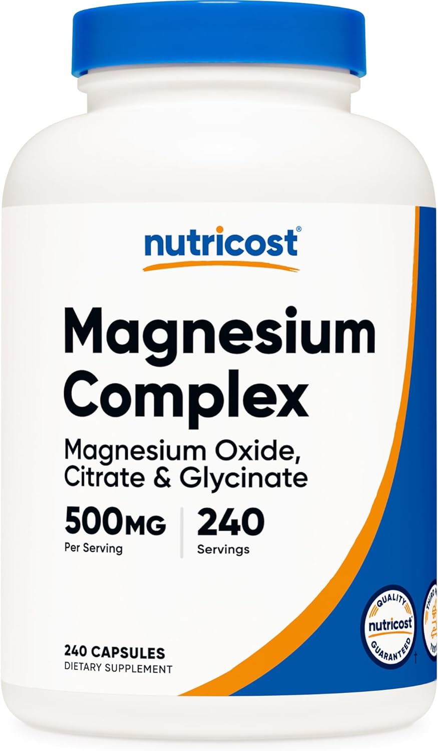 Complejo de Magnesio 500 mg, Óxido, Citrato y Glicinato