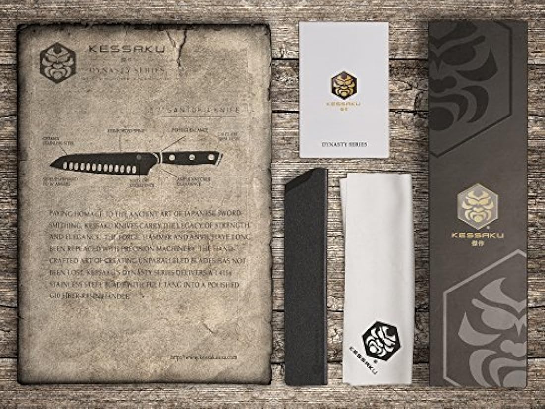 kessaku cuchillo Santoku – japonés de acero, 7-Inch