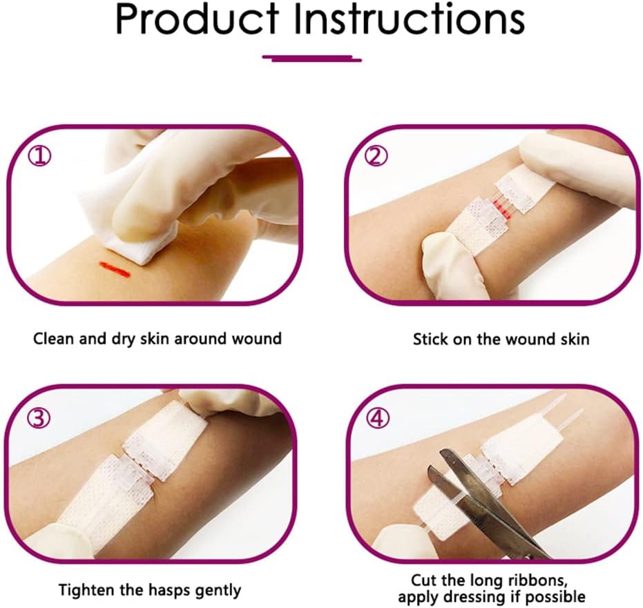 Kit de Cierre de Heridas Sin Puntos, 2 Pcs, Zip Stitch