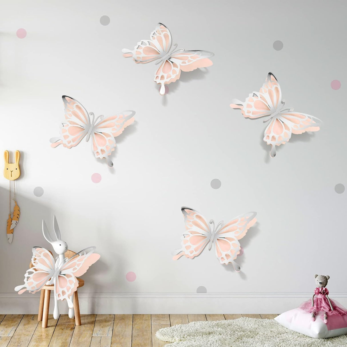 Decoraciones de Mariposas 3D para Fiesta, Set de 12 Pcs