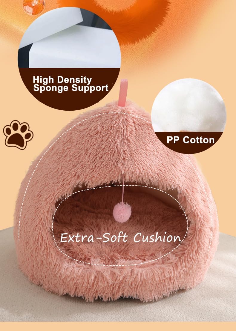 Cueva para Gatos, Suave y Antideslizante, Modelo 18x18x15