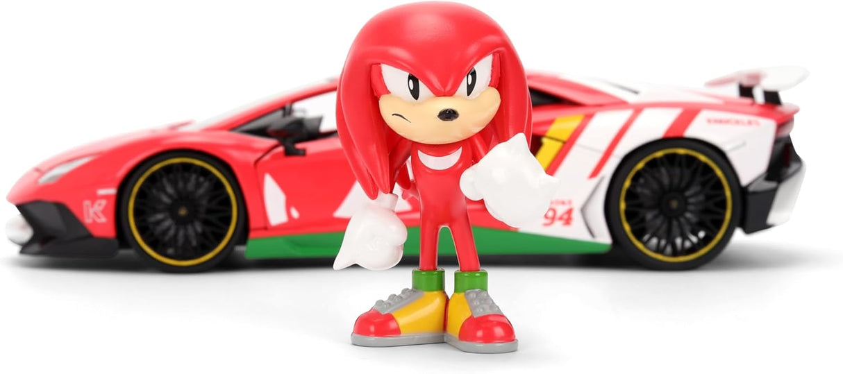Jada Sonic Knuckles con Lamborghini Aventador SV, Vehículo y Figura