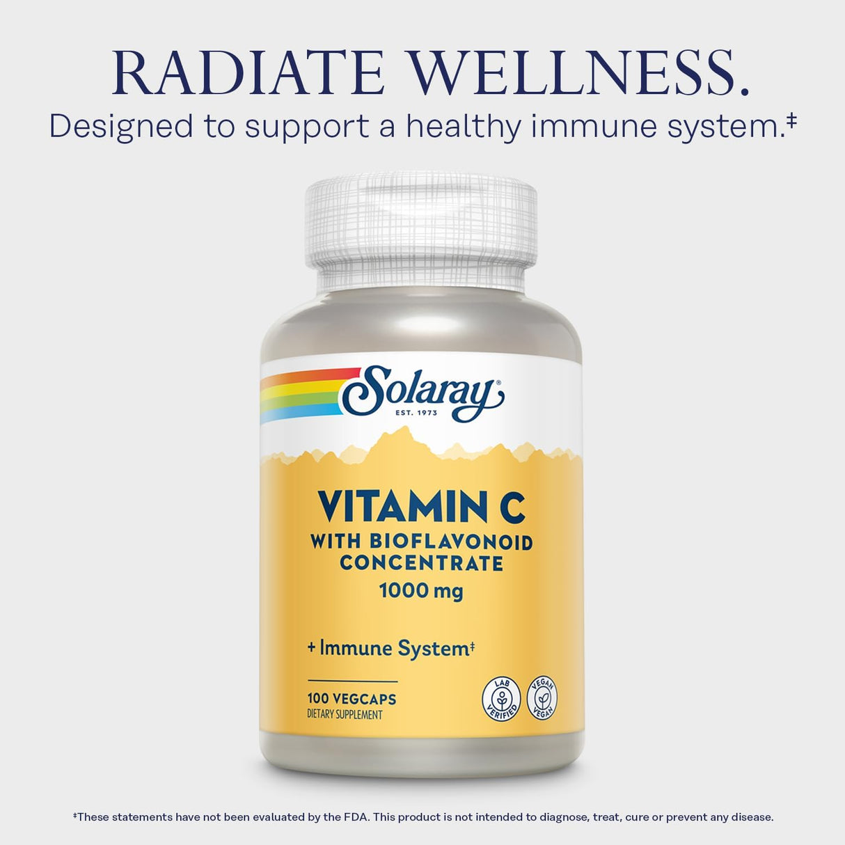 SOLARAY Vitamina C con escaramujos acerola y bioflavonoides