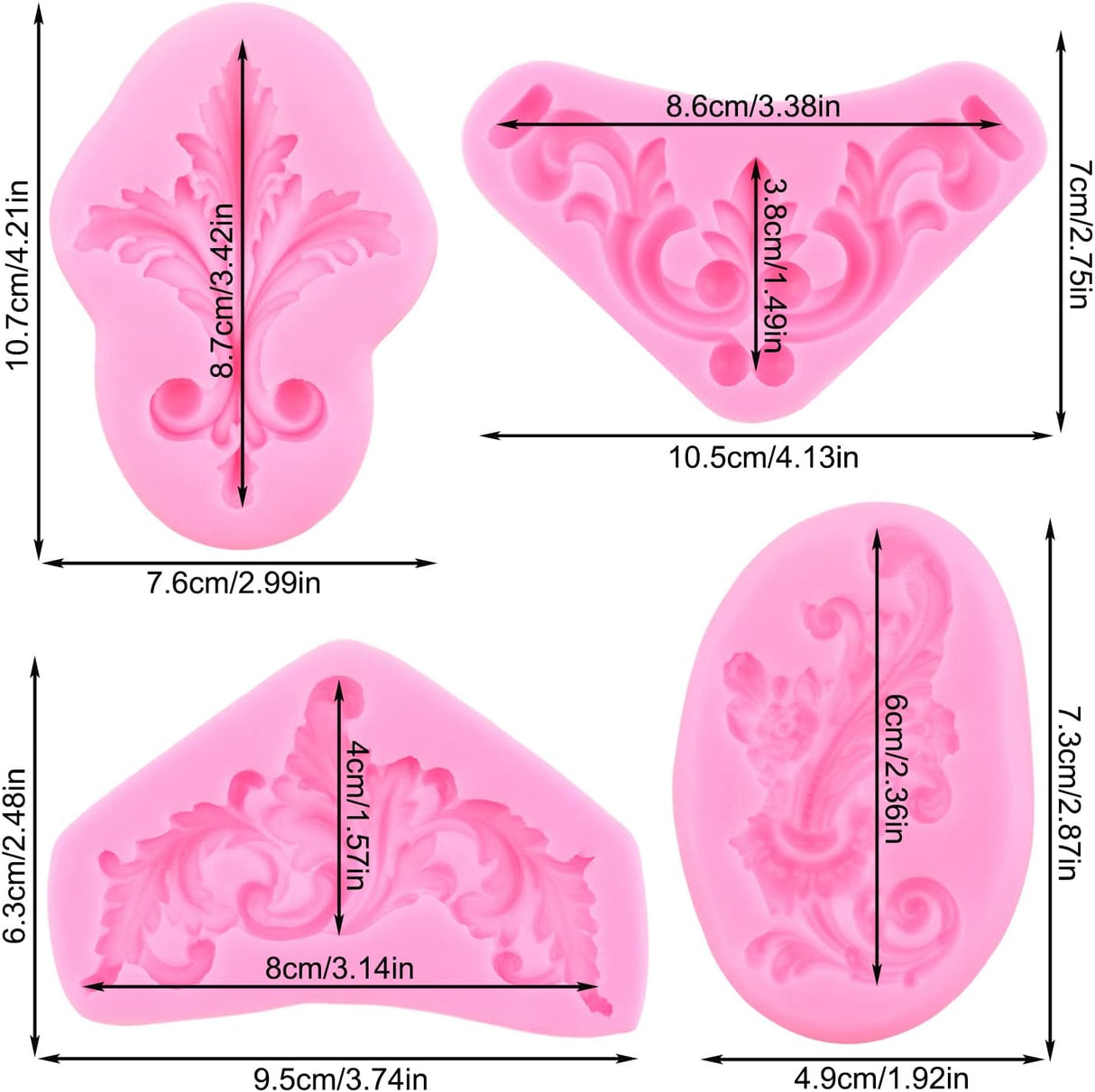 Moldes de silicona de encaje de estilo barroco MYPRACS