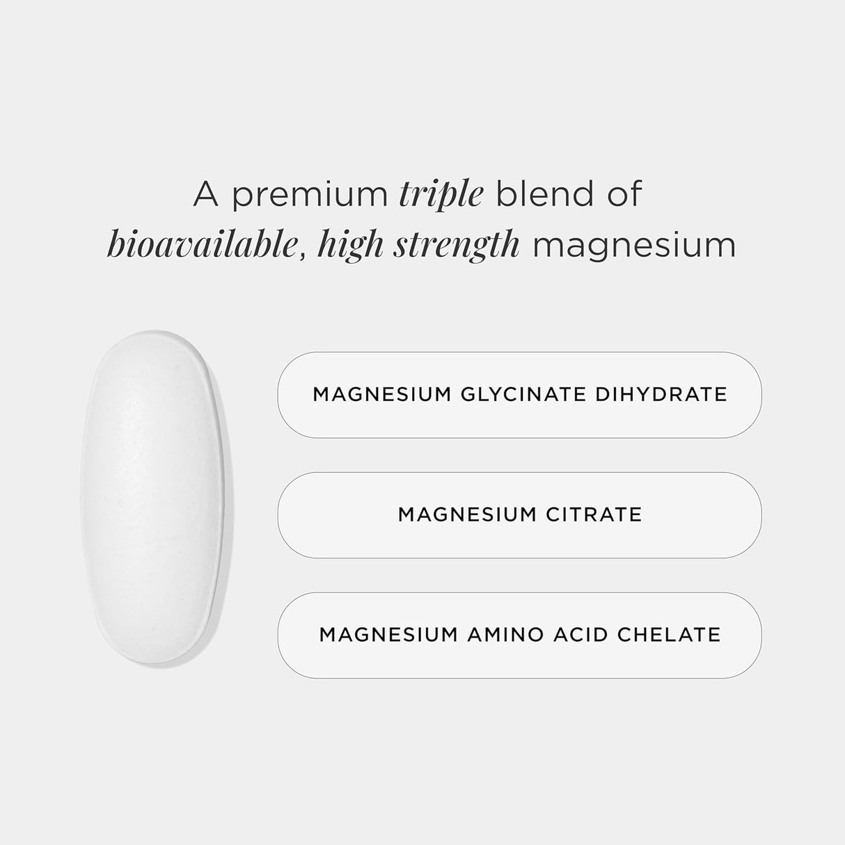 Suplemento de Magnesio Avanzado JSHealth, Relajación Muscular, 60 Tabletas