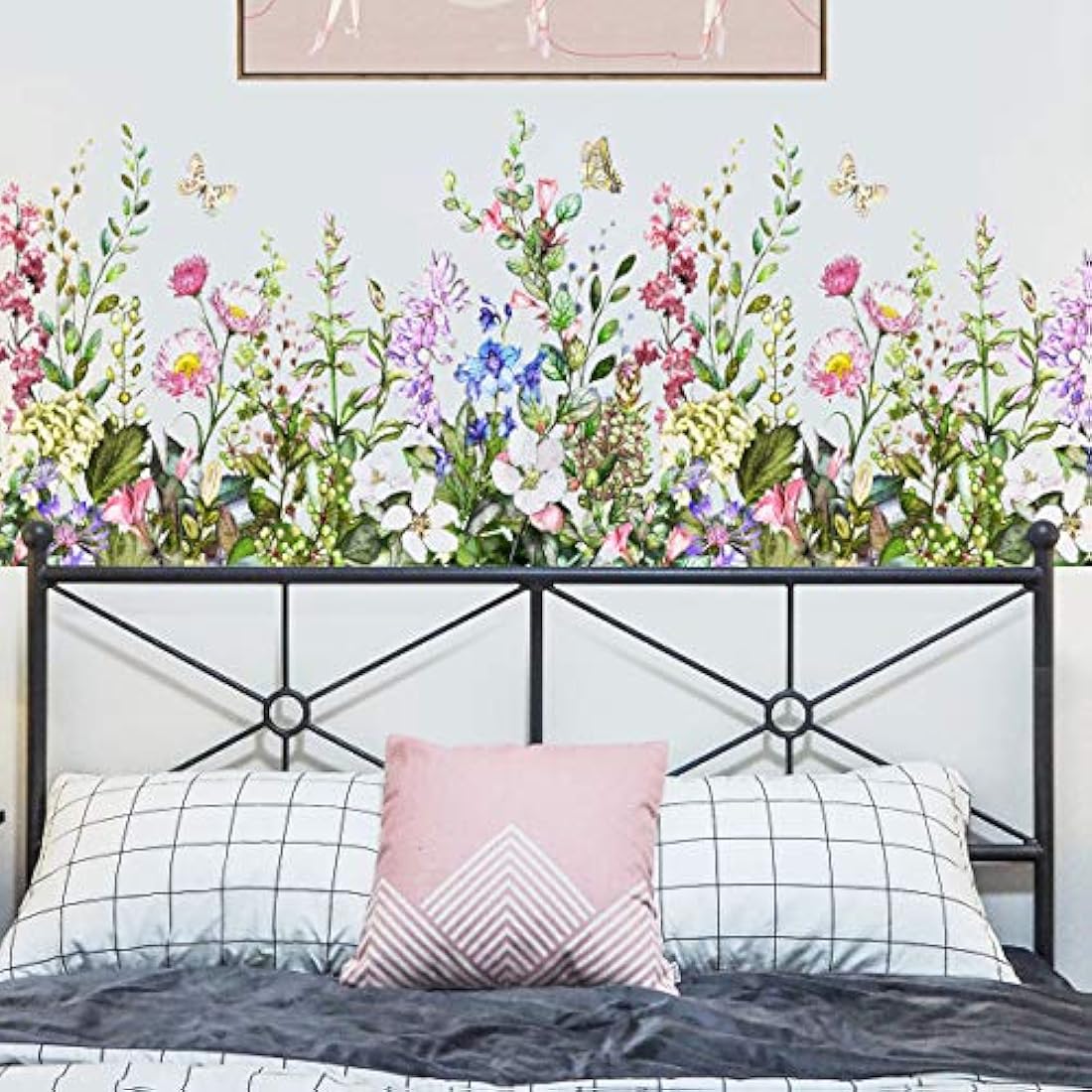 calcomanías de pared de flores diseño para niñas