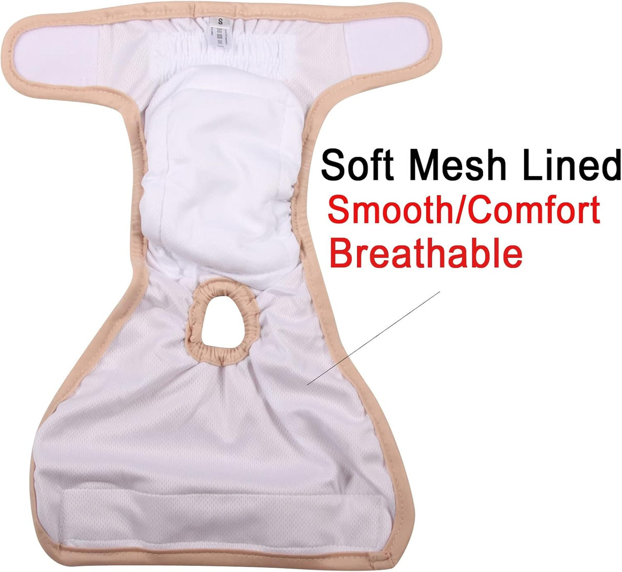 Vecomfy Pañales lavables para perras pequeñas, paquete de 4