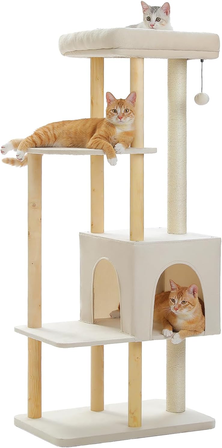 Árbol para Gatos PAWZ Road, 53 Madera, Rascadores, Modelo
