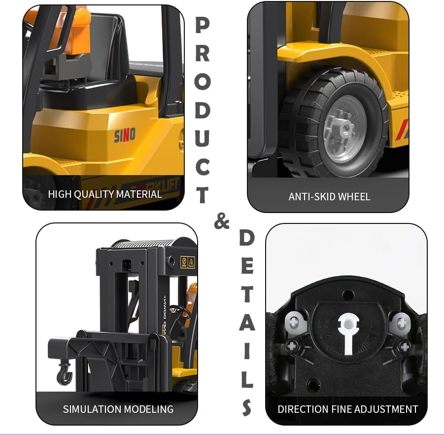 Carretilla elevadora con control remoto 6 canales 2 modos