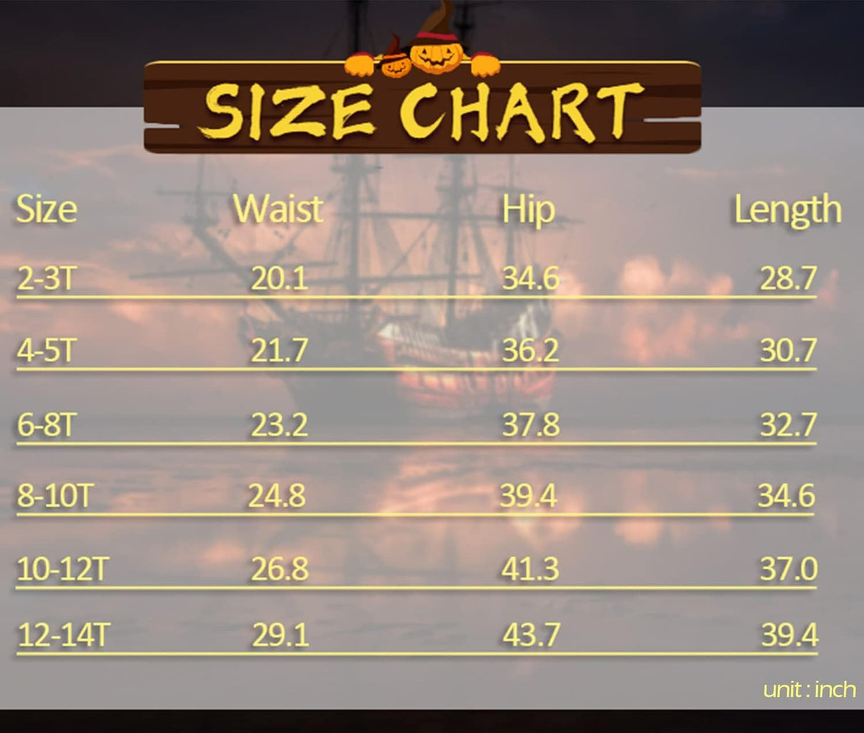 Disfraces de Pantalones de pirata medievales talla 2 a 3T