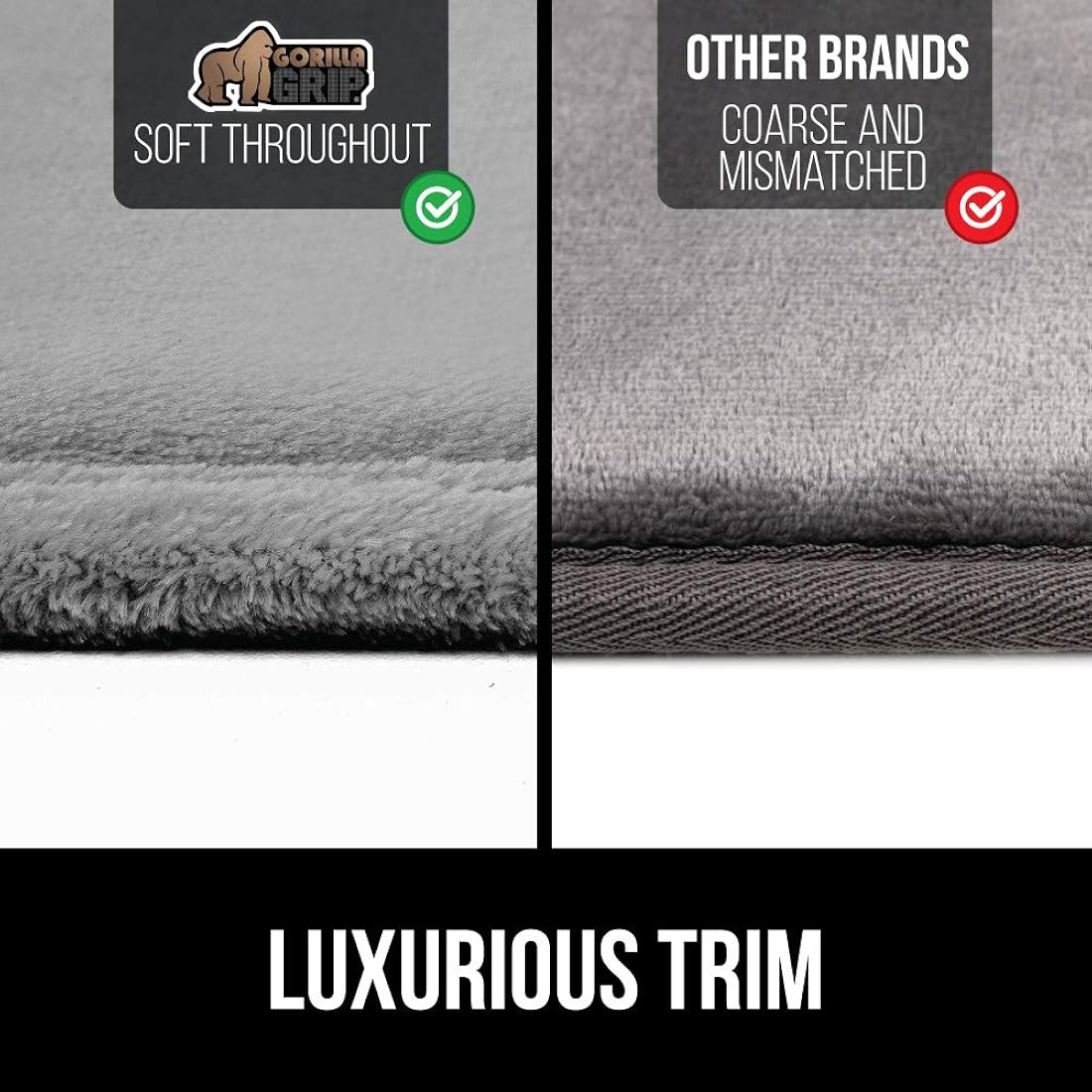 Alfombra de baño absorbente, lavable a máquina.