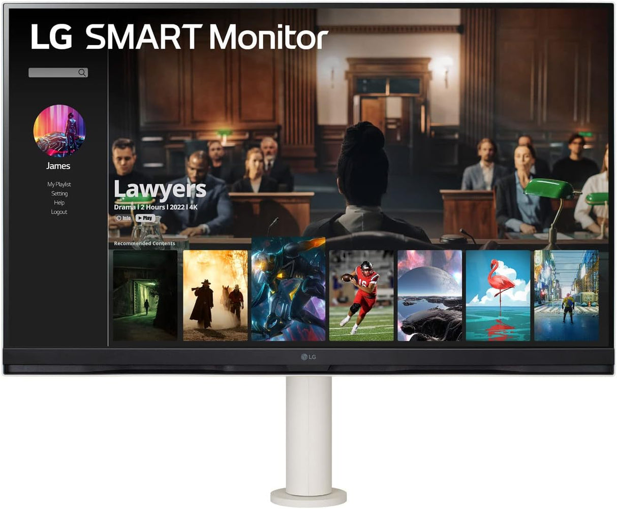 Monitor 4K UHD 32 LG Ergo Stand, Smart, 32SQ780S