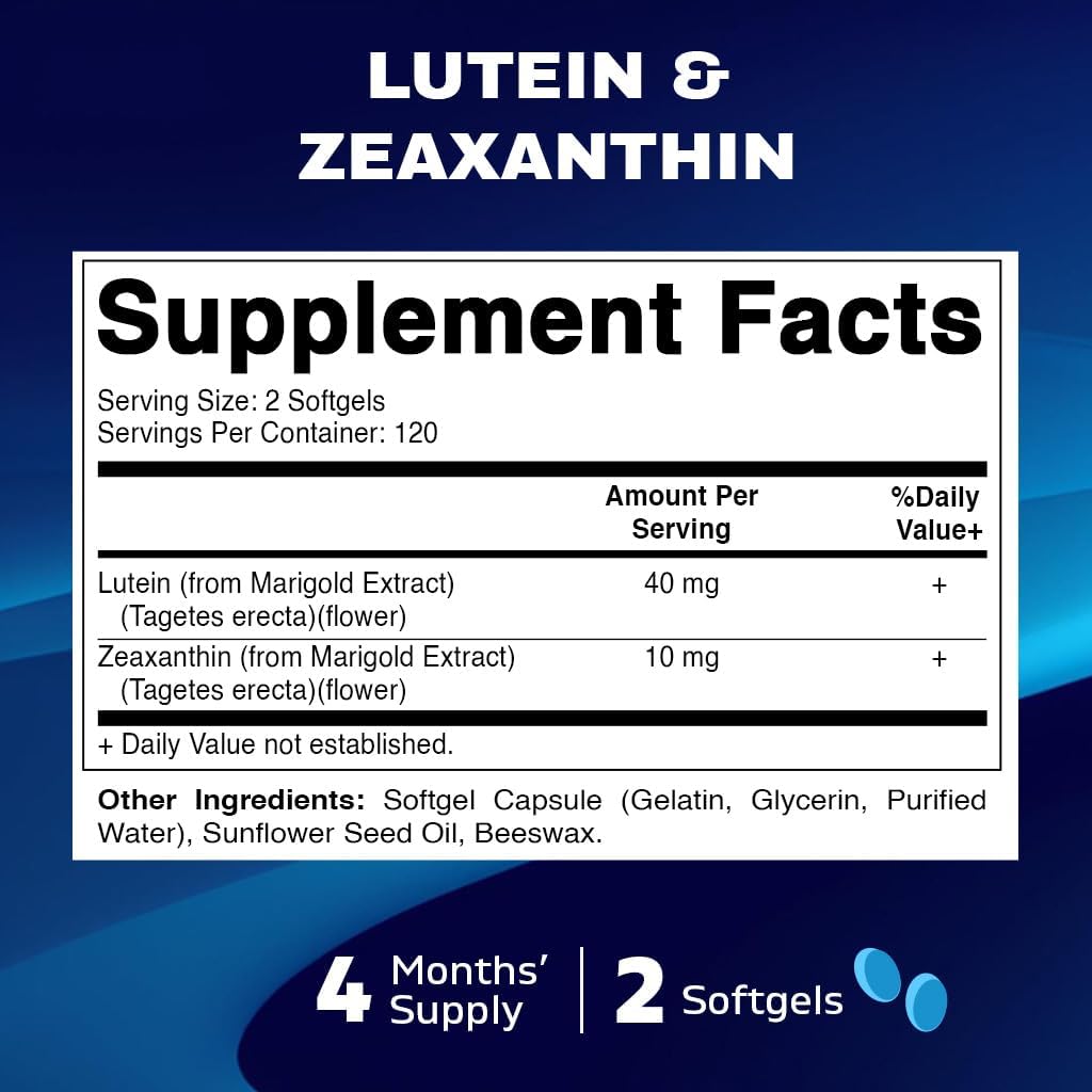 Suplemento Vitamatic Luteína 40mg y Zeaxantina 10mg 240 Softgels
