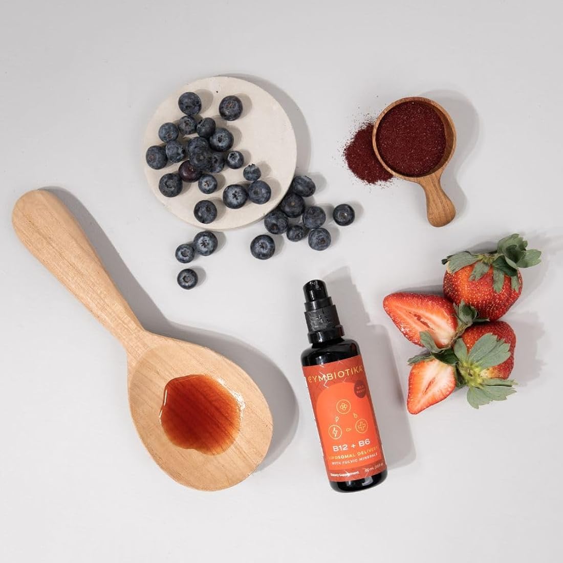 Suplemento líquido de vitamina B12 de 1250 mcg vegana 2 onzas