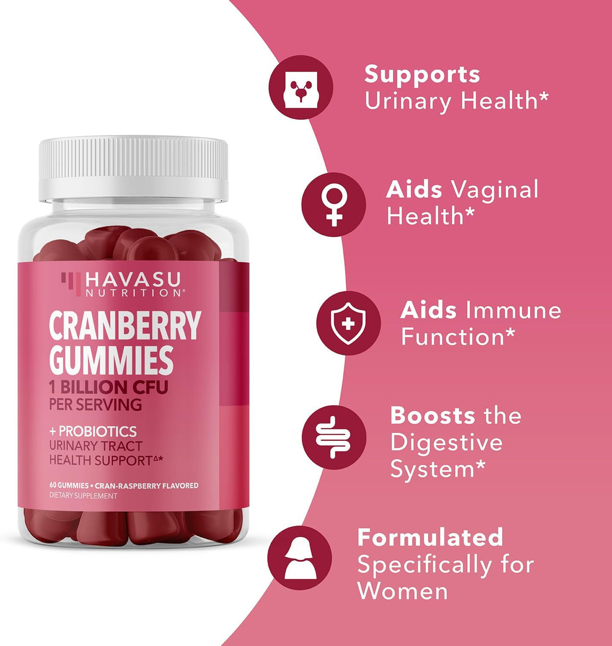 Gomitas de Arándano para Salud Urinaria y Probióticos