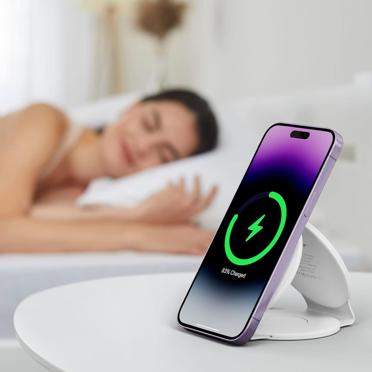 Cargador inalámbrico estación de carga 3 en 1 blanco
