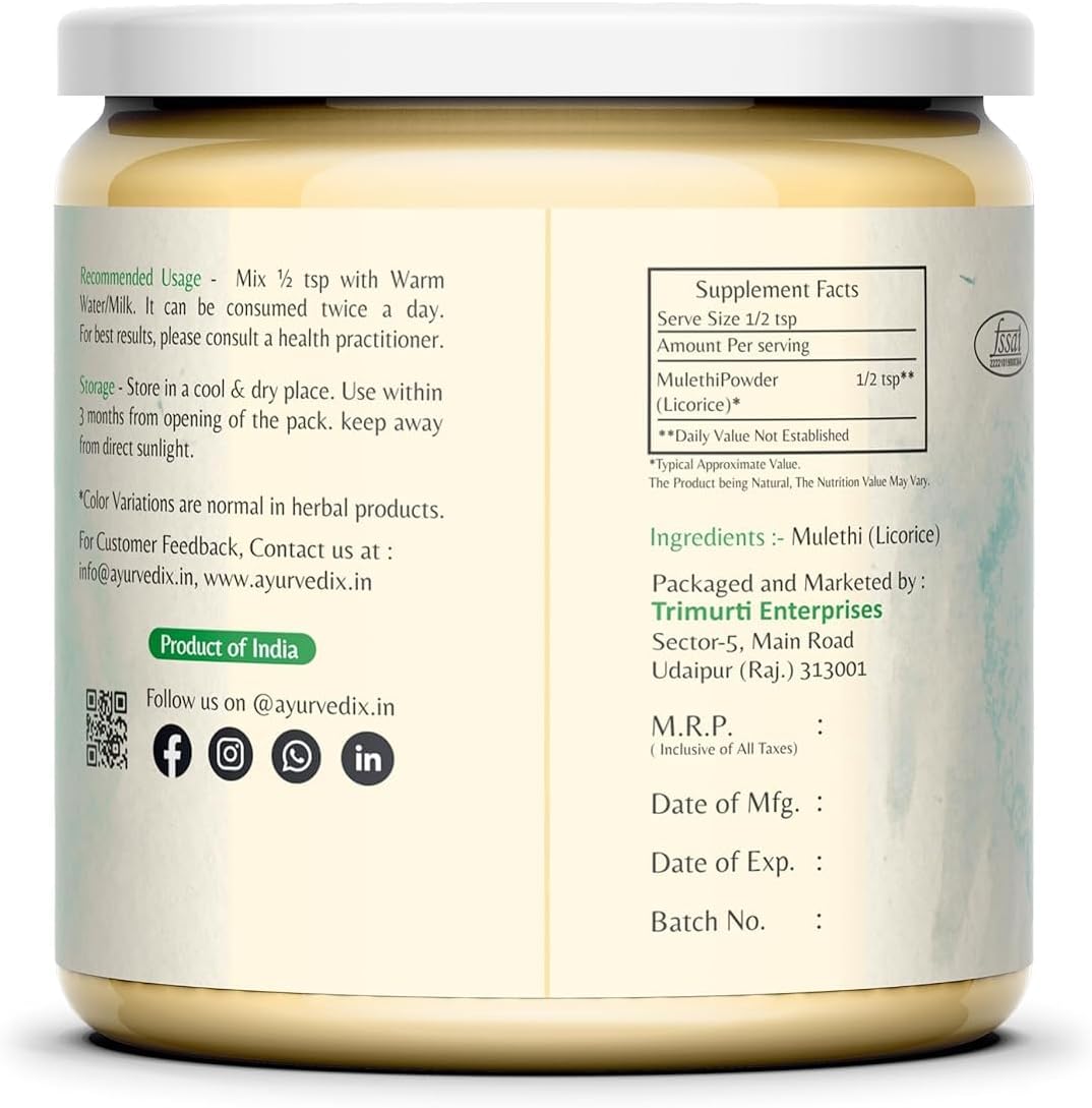 Polvo de Regaliz Orgánico Mulethi - Suplemento Digestivo 150g