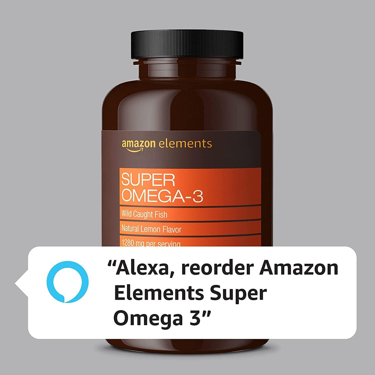 Suplemento Omega-3, Amazon Elements, 120 cápsulas, EPA & DHA
