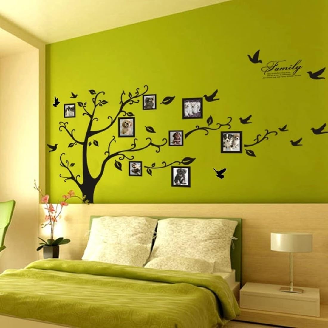 Vinilo decorativo para pared de árbol genealógico grande