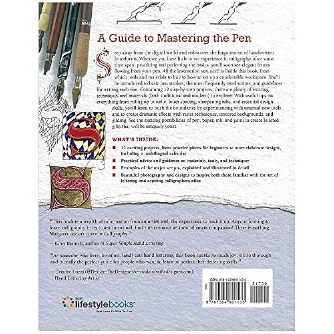 Libro de caligrafía con piezas de práctica