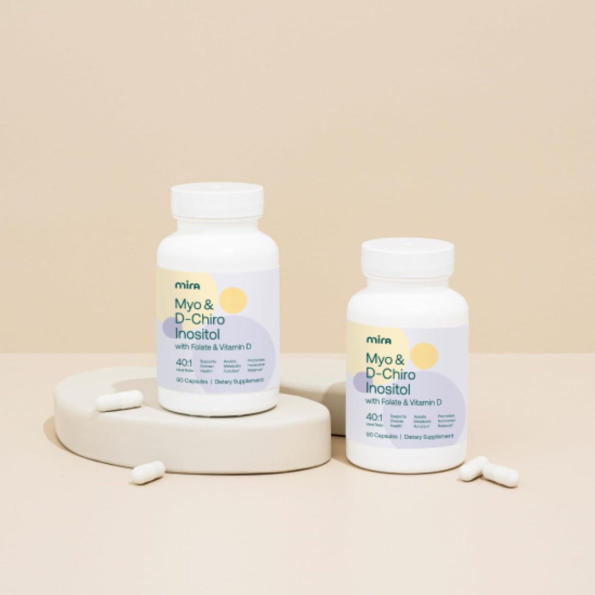 MIRA PCOS Suplemento, Inositol y D-Chiro 40:1 90c