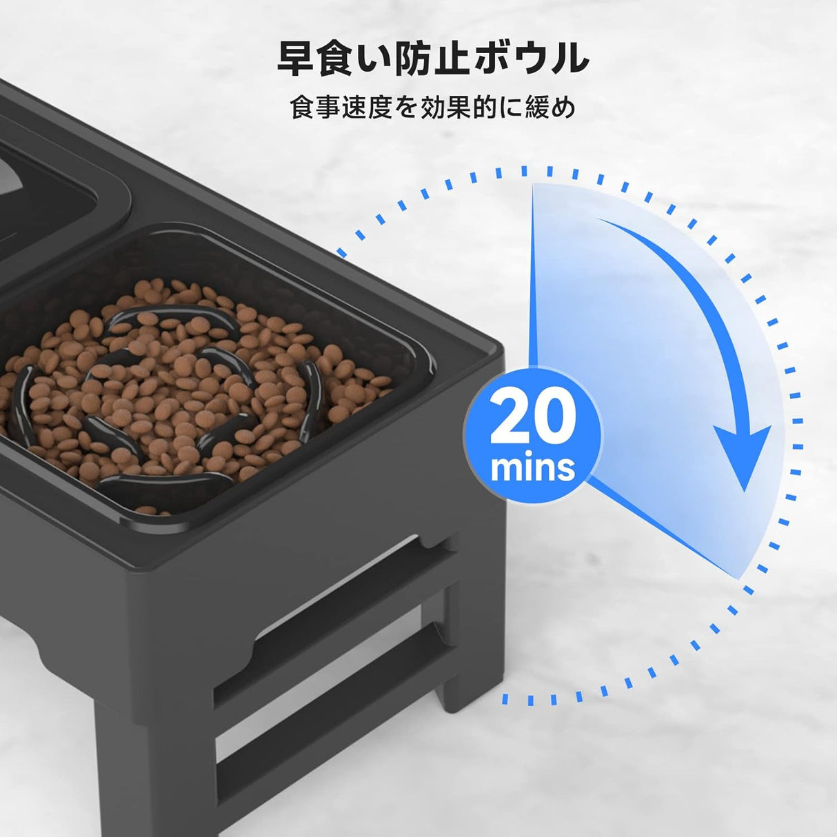 Comedero Elevado ELS para Perros, Ajustable, Acero Inoxidable