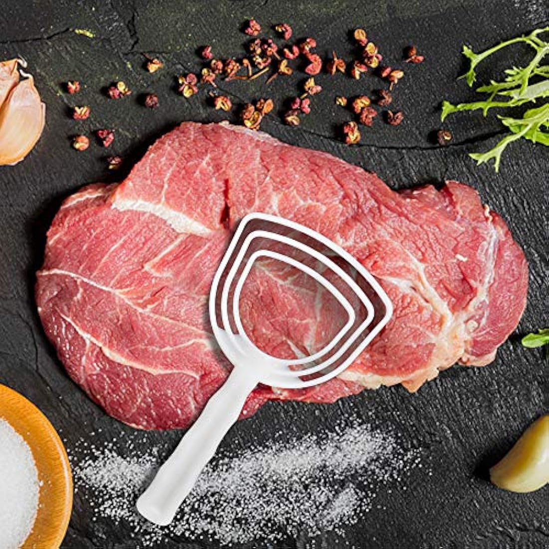 Ablandadores de Carne Rascador de polvo de hueso cuadrado