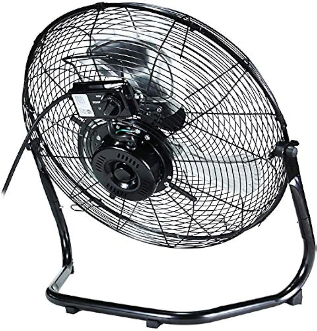 Ventilador Simple Deluxe, Negro, 12 pulgadas