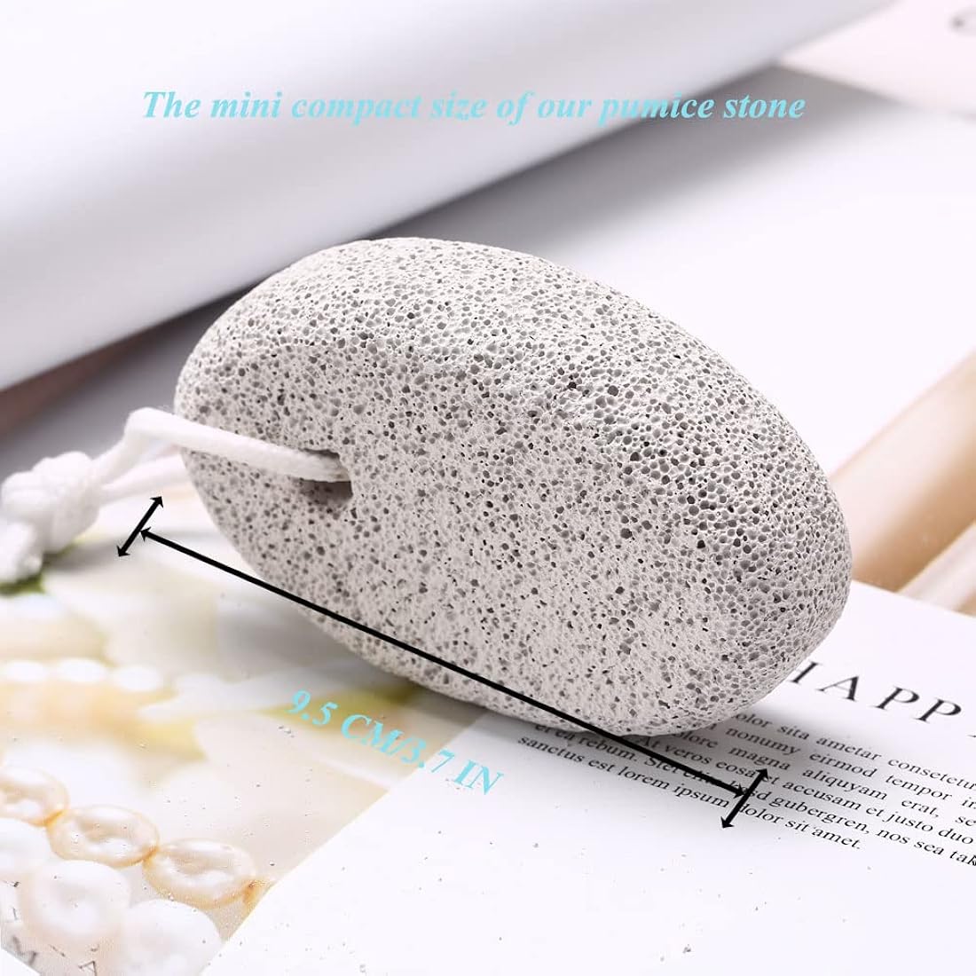 Paquete de 4 piedras pómez naturales para pies Borogo