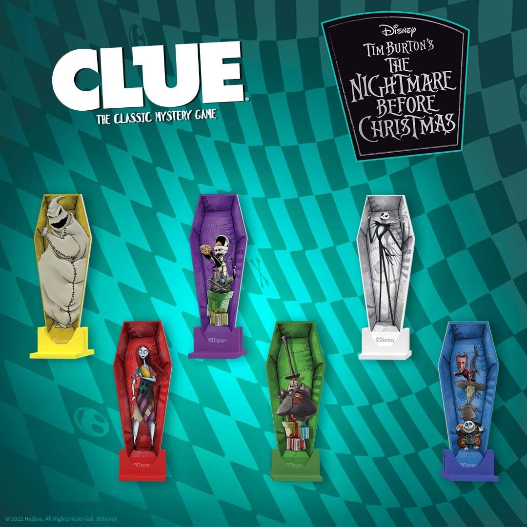 Juego de Clue: Disney El extraño mundo de Jack, personajes icónicos