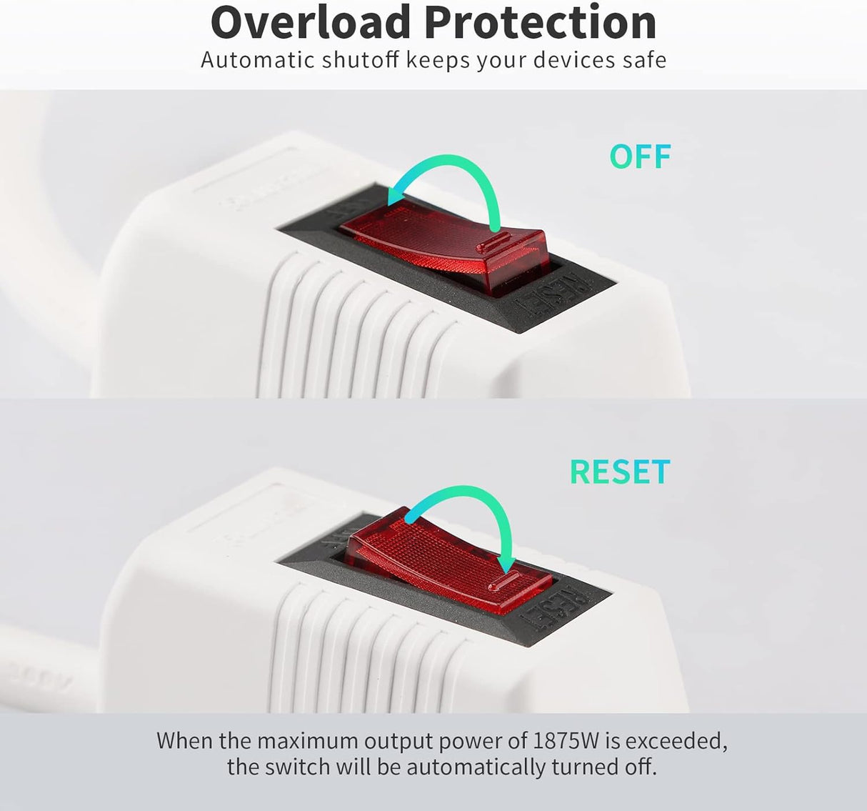 PLUGTUL pack 2 protectores de sobretensiones con 6 tomas