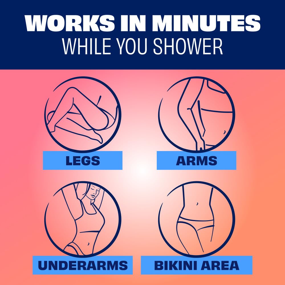 Crema Depilatoria NAIR con Aceite de Coco y Vitamina E, 12 oz