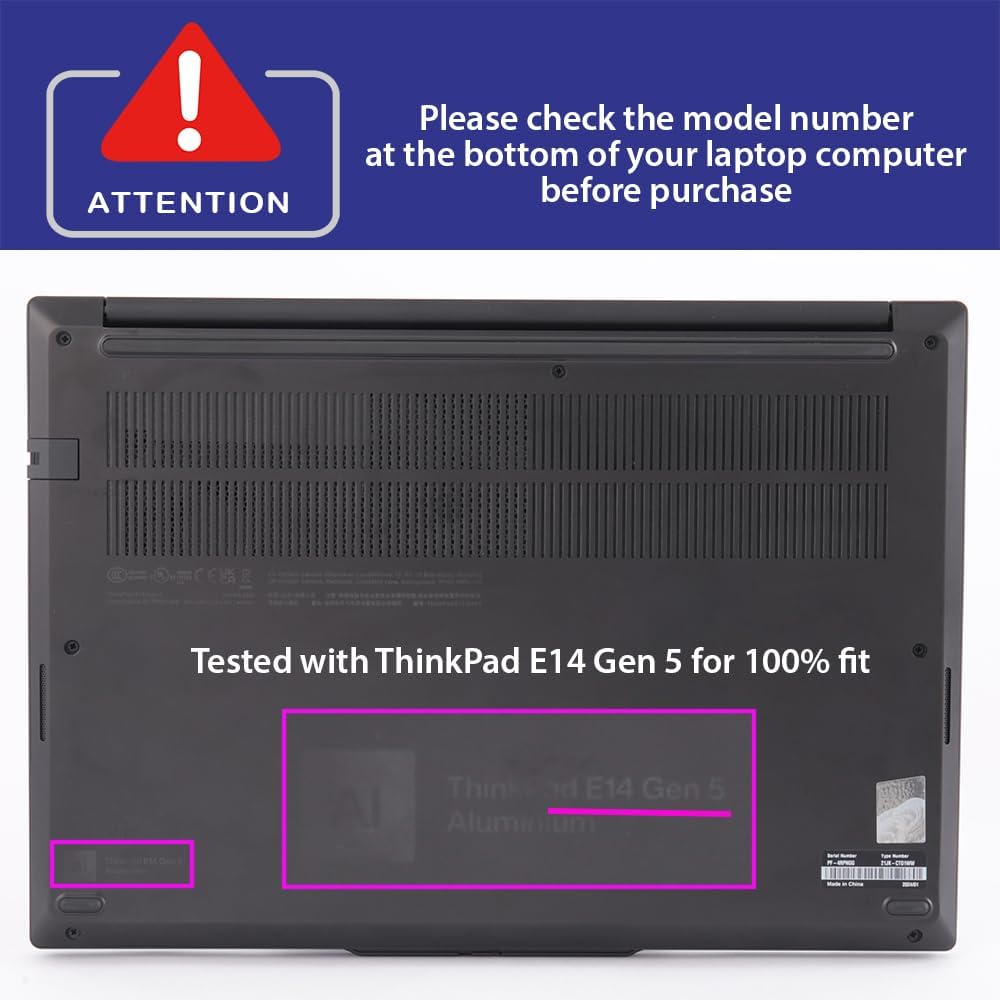 Funda dura compatible con Lenovo ThinkPad E14 2023-2025