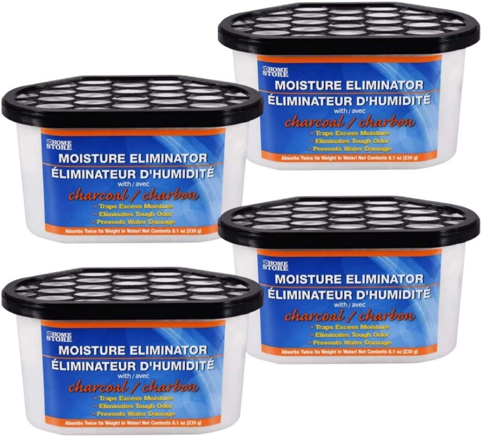 Eliminador de Humedad y Olores con Carbón - 4 Paquetes