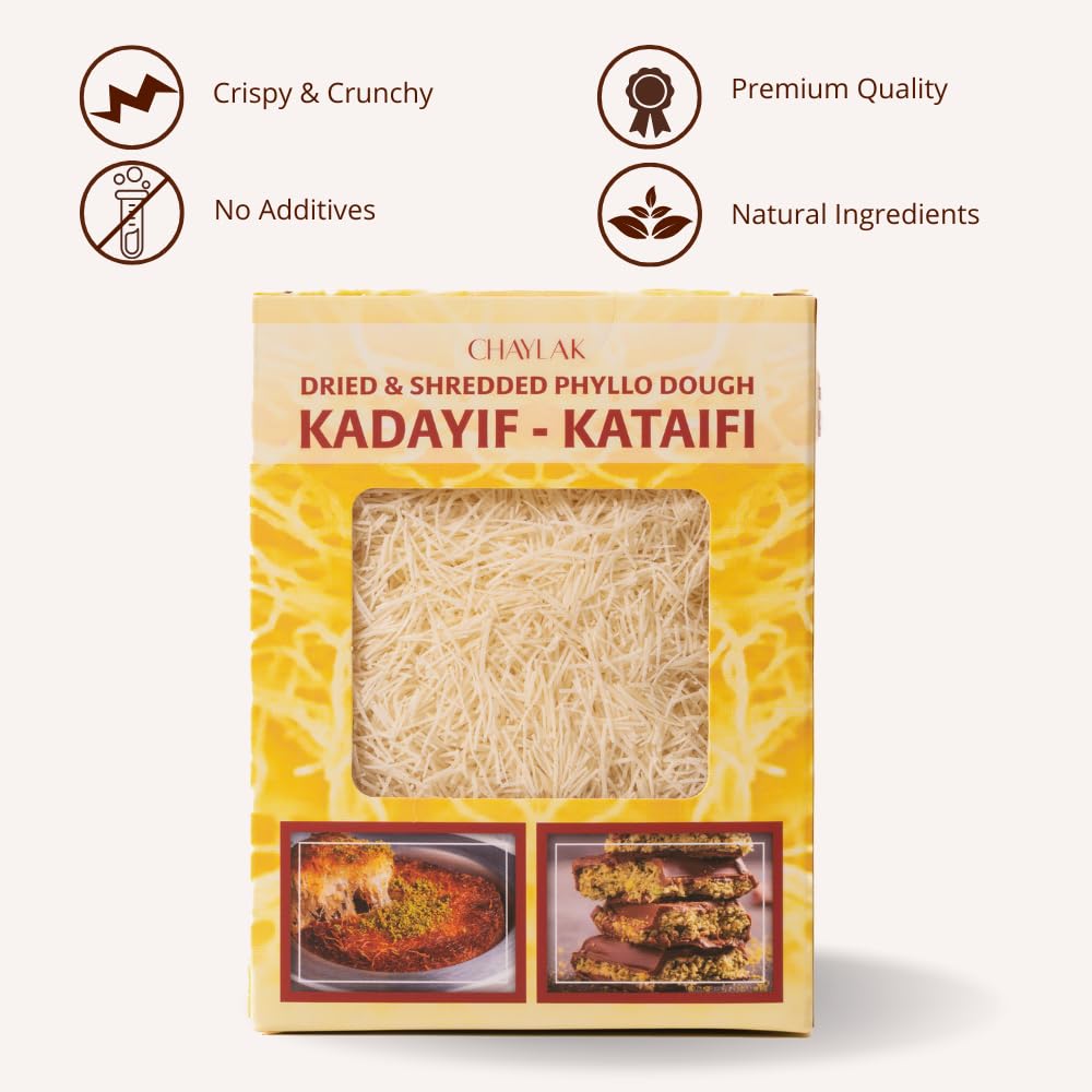 Kataifi de hojaldre picado, 250g, para Kadayif y Knafeh