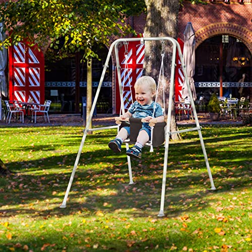 Columpio para niños pequeños con soporte