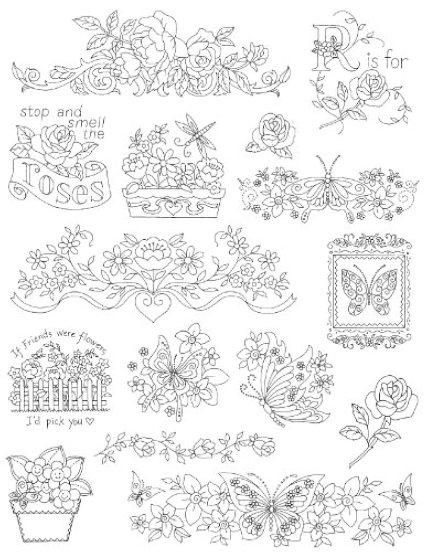 Aunt Martha's libro de patrones de bordado de flores