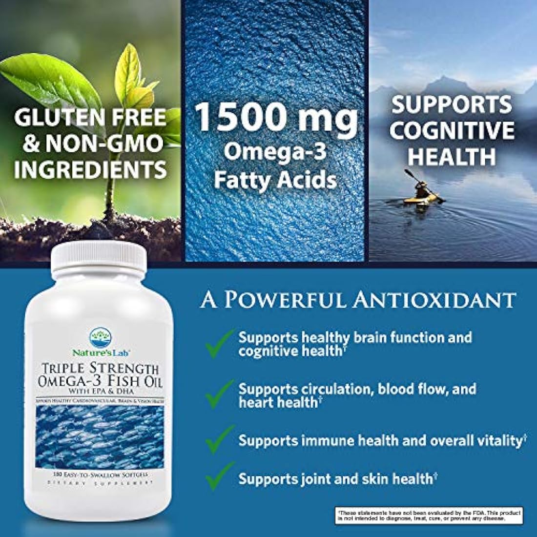 Omega 3 Triple Fuerza Aceite Pescado Suplemento 650 mg