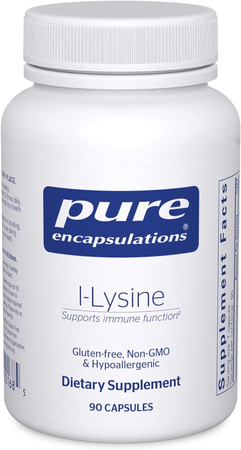 Suplemento Pure Encapsulations L-Lisina de aminoácidos 90 un