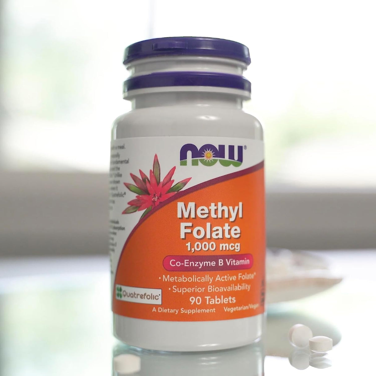 Suplementos NOW Foods, Metilfolato 1,000 mcg, 90 Tabletas